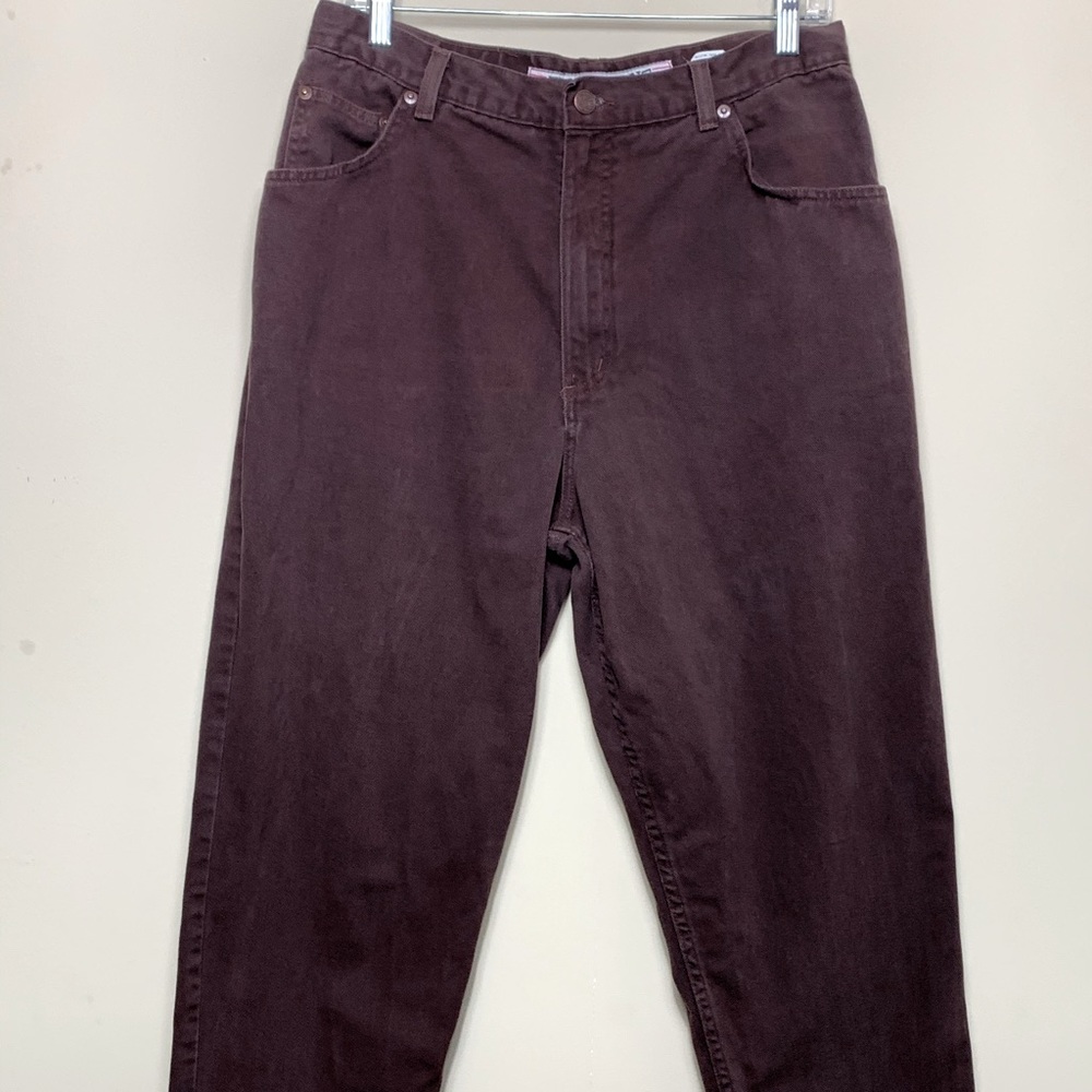 Zena Vintage 1980s Brown High Rise Jeans Size 17/18 Petite